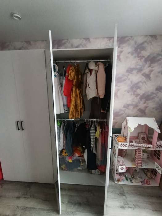 Фотография покупателя товара Шкаф четырехстворчатый «Горизонт», с зеркалами, 1800×570×2072 мм, цвет белый/белый - Фото 57