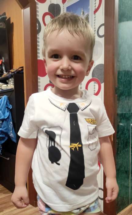 Фотография покупателя товара Футболка для мальчика KAFTAN Pilot, белая, рост 86-92 см - Фото 1