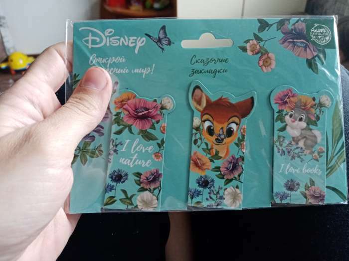 Фотография покупателя товара Открытка с магнитными закладками "Бэмби", Disney, 3 шт. - Фото 1
