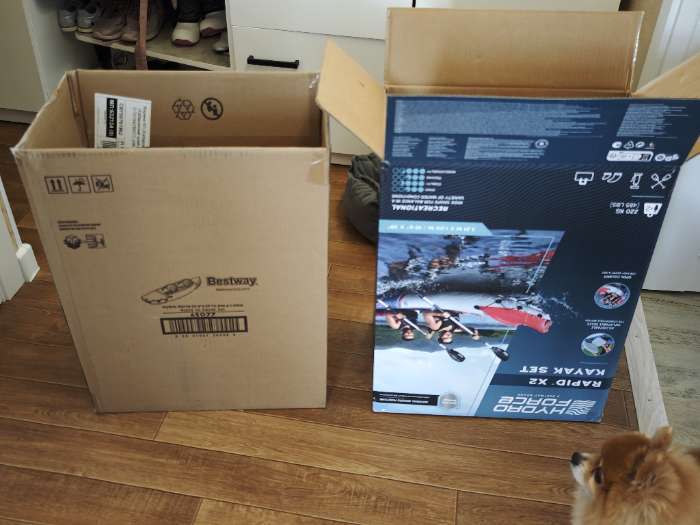 Фотография покупателя товара Байдарка Rapid X2 Kayak, двухместная, вёсла 218 см, до 160 кг, 321×100×48 см, 65077 Bestway - Фото 1