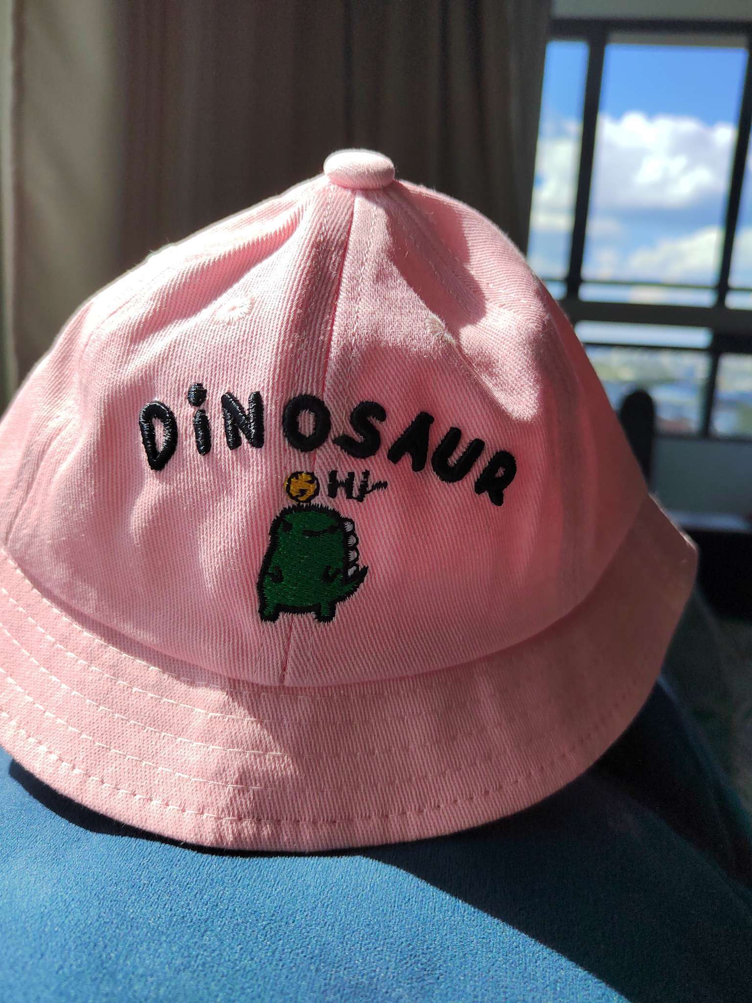 Фотография покупателя товара Панама для девочки MINAKU Dinosaur, розовая, размер 50 (1-3 года) - Фото 1