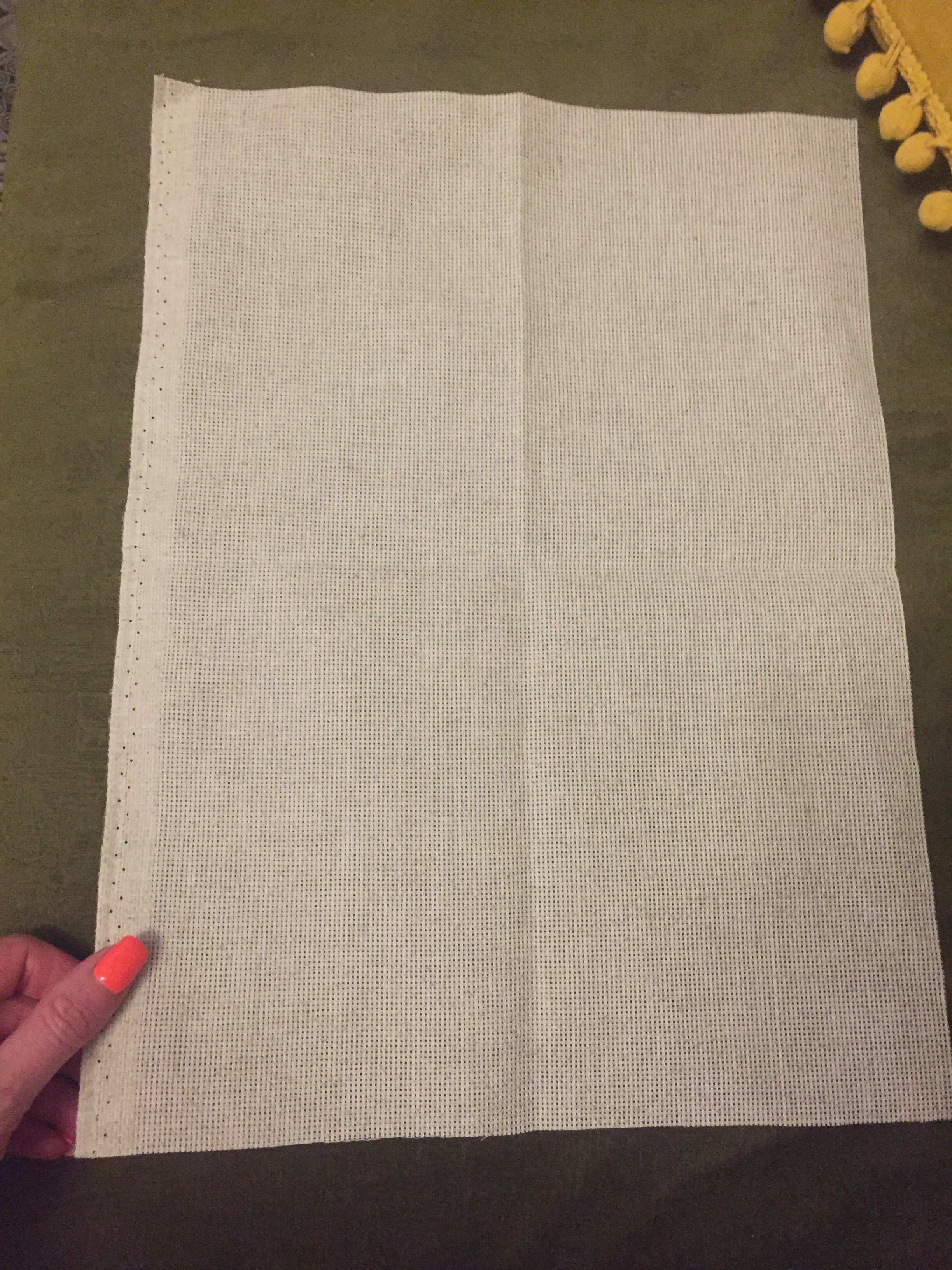 Фотография покупателя товара Канва для вышивания льняная, №14, 30 × 40 см, цвет бежевый - Фото 1