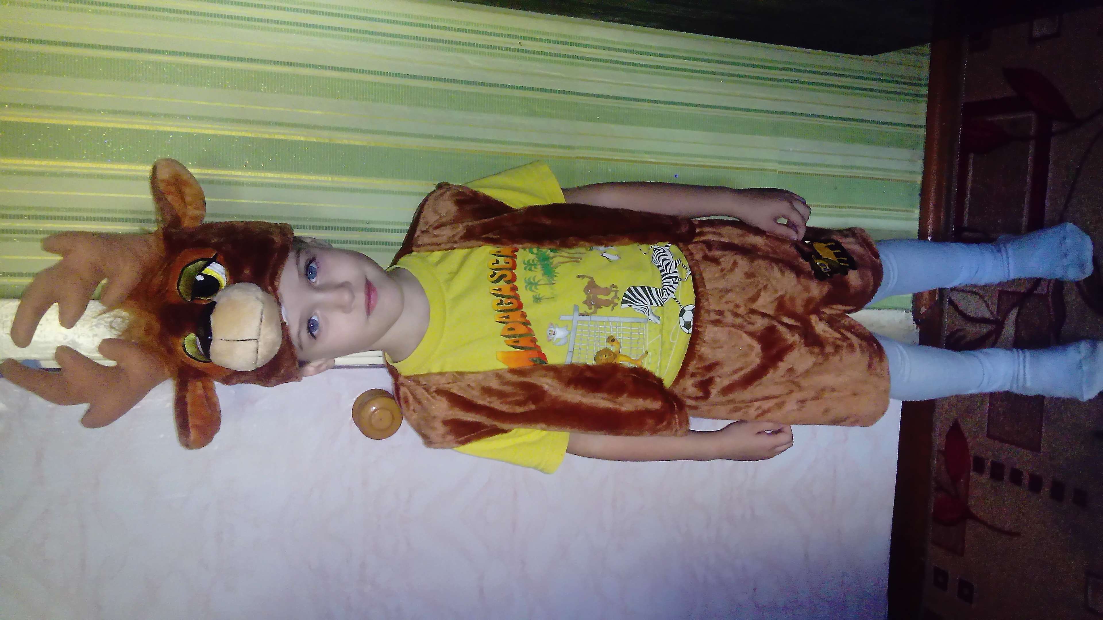 Фотография покупателя товара Карнавальный костюм «Олень», шапочка, жилет, шорты, рост 122-128 см - Фото 1
