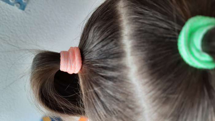 Фотография покупателя товара Резинка для волос "Махрушка полоска" (набор 6 шт) яркая двухцветная, микс - Фото 1