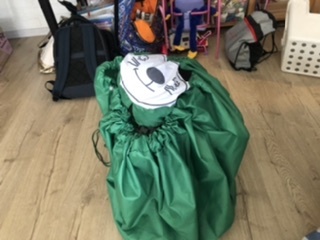 Фотография покупателя товара Развивающий коврик - сумка для игрушек «Котик», зеленый, d150 см, оксфорд
