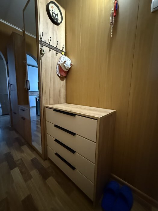 Фотография покупателя товара Комод для хранения, 4 ящика, 750×333×750 мм, цвет кашемир/дуб - Фото 3