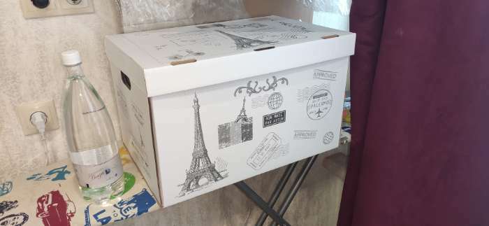 Фотография покупателя товара Коробка для хранения "Франция", белая, 49,5 х 33 х 29 см - Фото 1