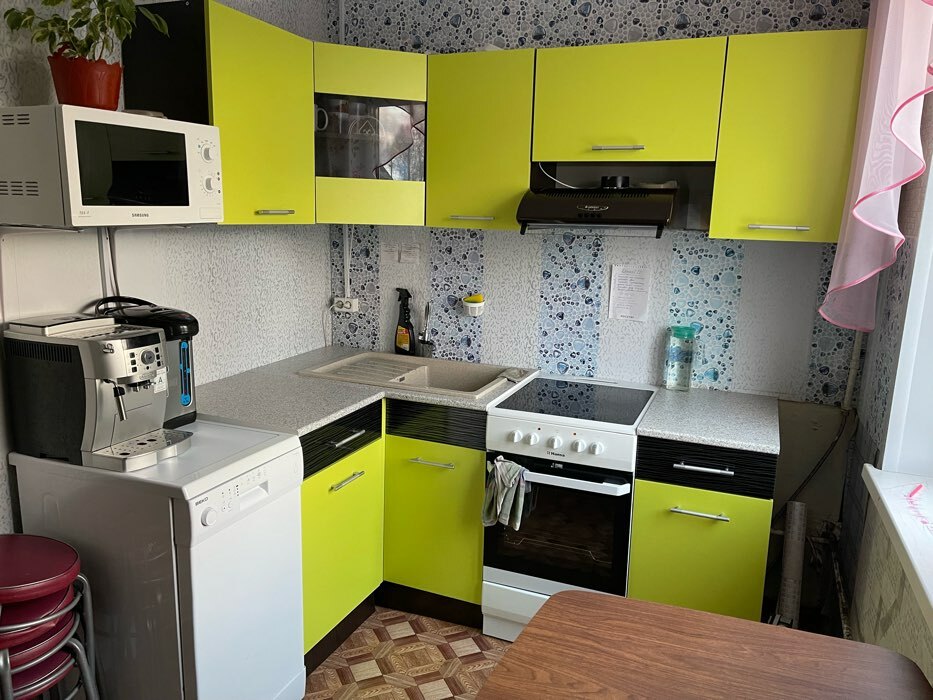 Фотография покупателя товара Кухонный Гарнитур Алиса 9, 1100 х 2000 мм, цвет Венге/Лайм - Фото 2