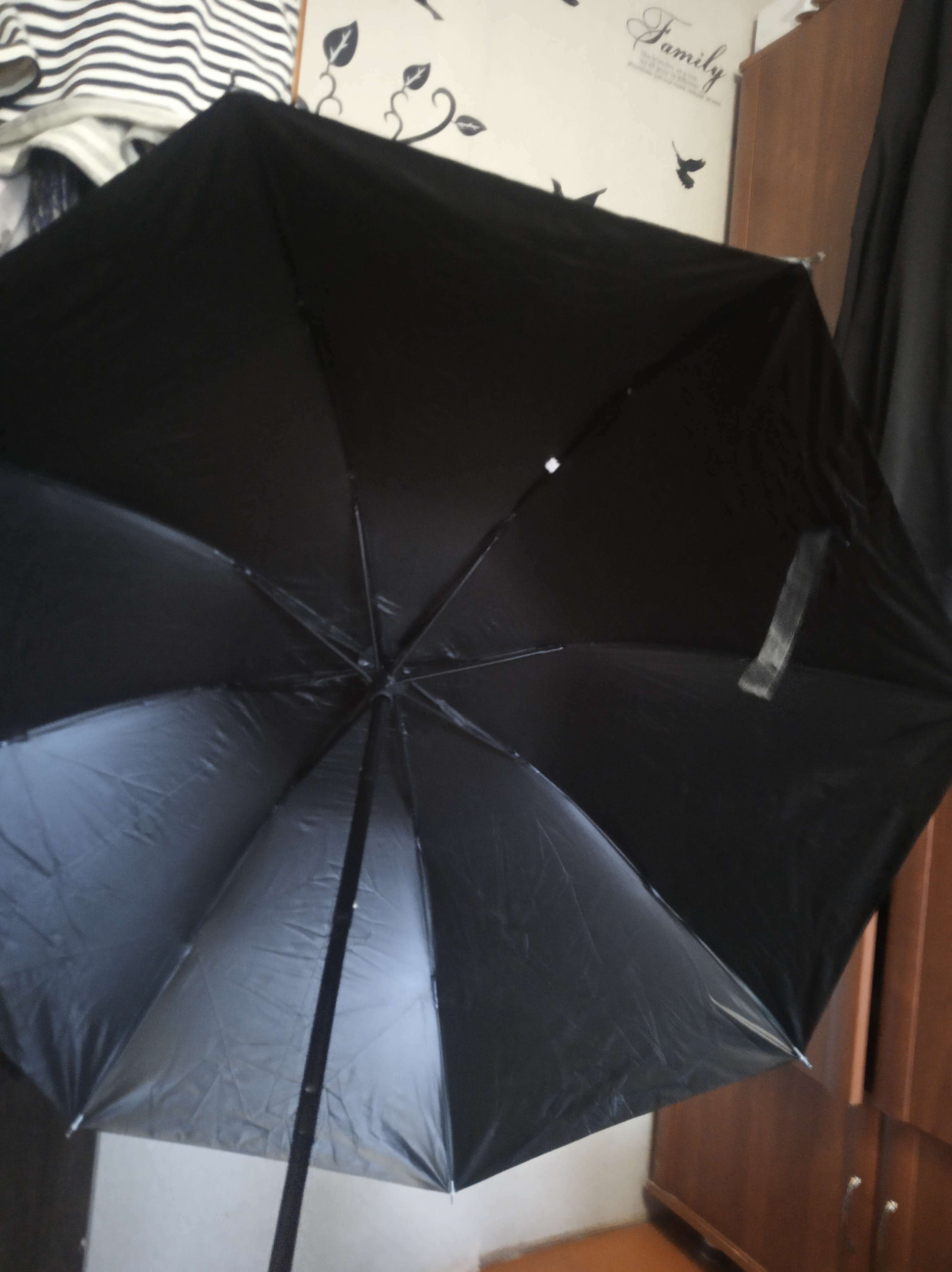 Фотография покупателя товара Зонт механический «Однотонный», ветроустойчивый, 4 сложения, 8 спиц, R = 48 см, цвет МИКС - Фото 2