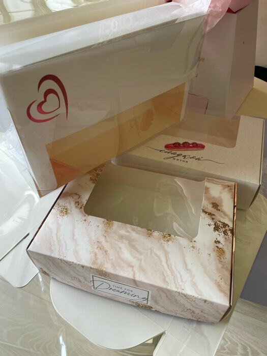 Фотография покупателя товара Коробка для эклеров, кондитерская упаковка, 2 вкладыша, «Мрамор», 15 х 10 х 5 см - Фото 3