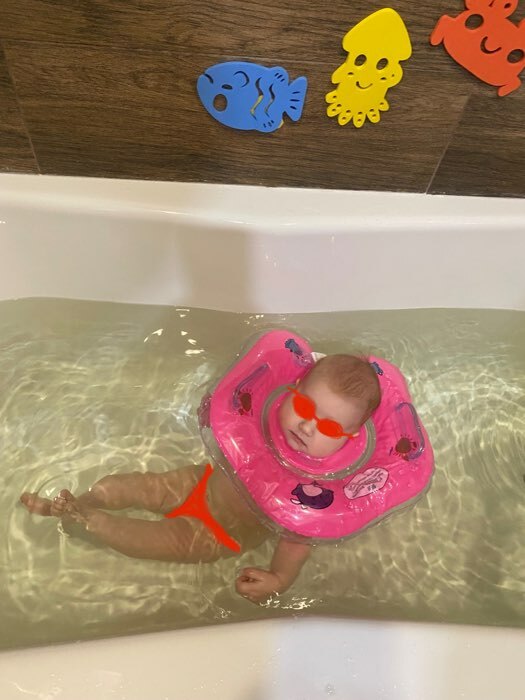 Фотография покупателя товара Круг детский на шею, для купания, «Подводный мир», цвет МИКС - Фото 1