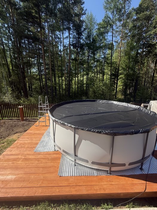 Фотография покупателя товара Бассейн каркасный Steel Pro MAX, 457×122 см, фильтр-насос, лестница, тент, круглый, 56438 Bestway - Фото 2