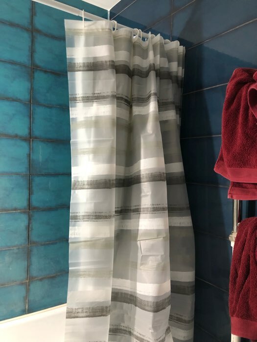 Фотография покупателя товара Штора для ванны Доляна «Лайн», 180×180 см, EVA - Фото 1