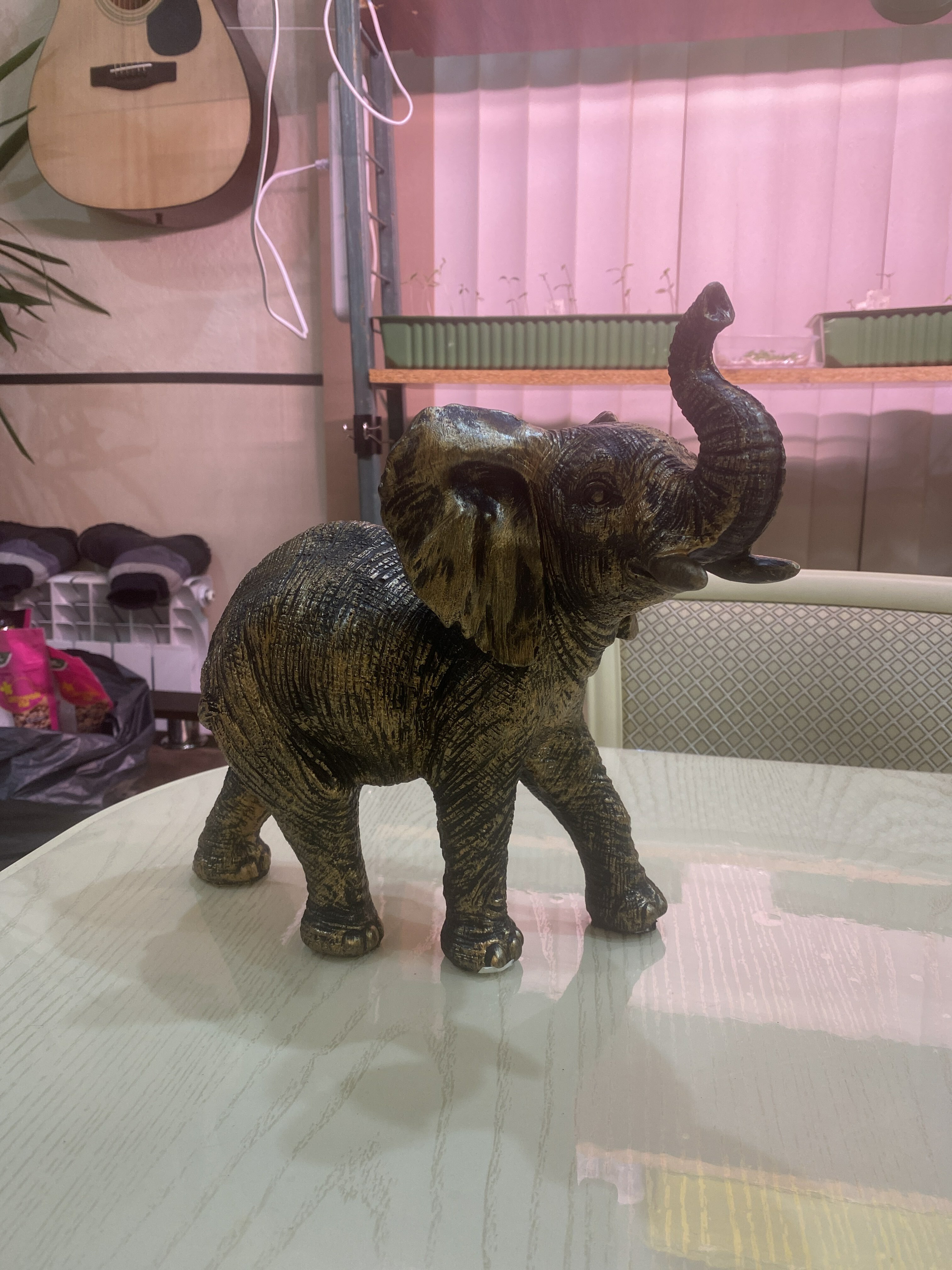 Фотография покупателя товара Фигура "Слон" бронза, 19х30х15см - Фото 1