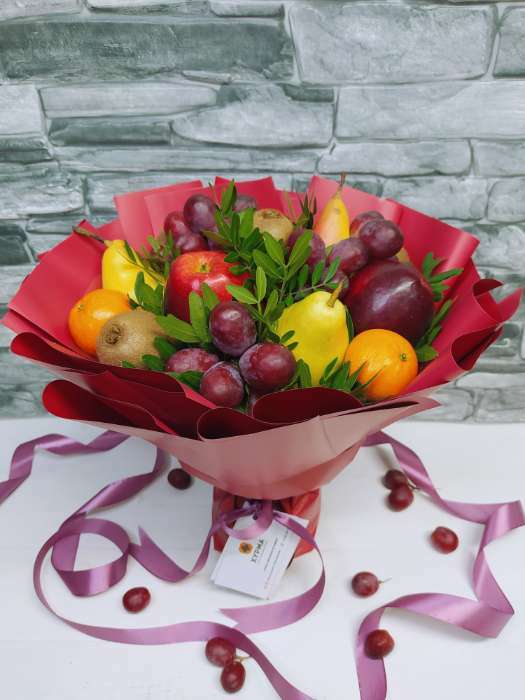 Фотография покупателя товара Пленка для цветов тонированная, матовая, вишневая, 0,5 х 10 м, 70 мкм