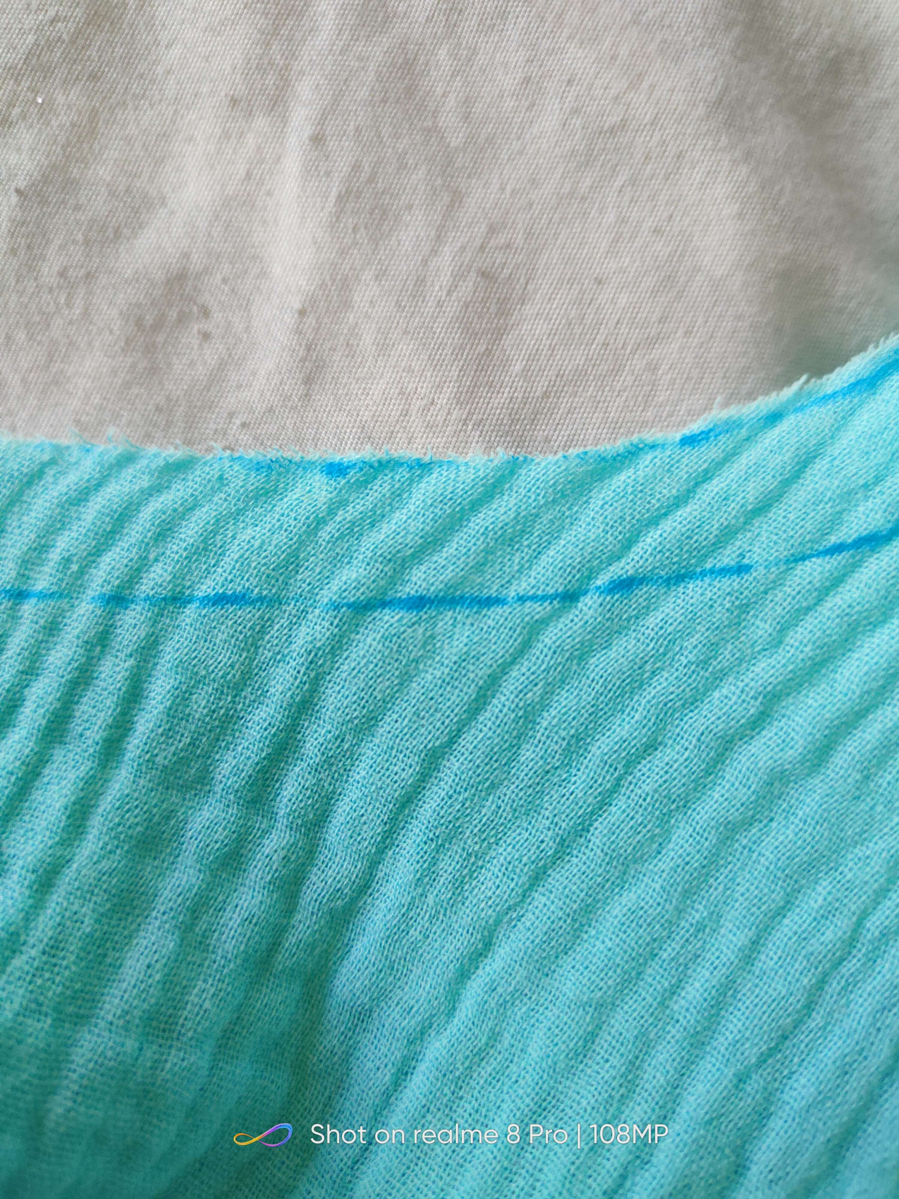 Фотография покупателя товара Маркер для ткани, водорастворимый, 14 см, цвет голубой - Фото 5