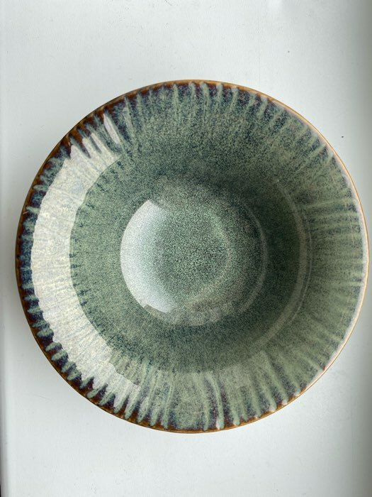 Фотография покупателя товара Миска керамическая «Пайро», 120 мл, 12×4,5 см, цвет зелёный - Фото 3