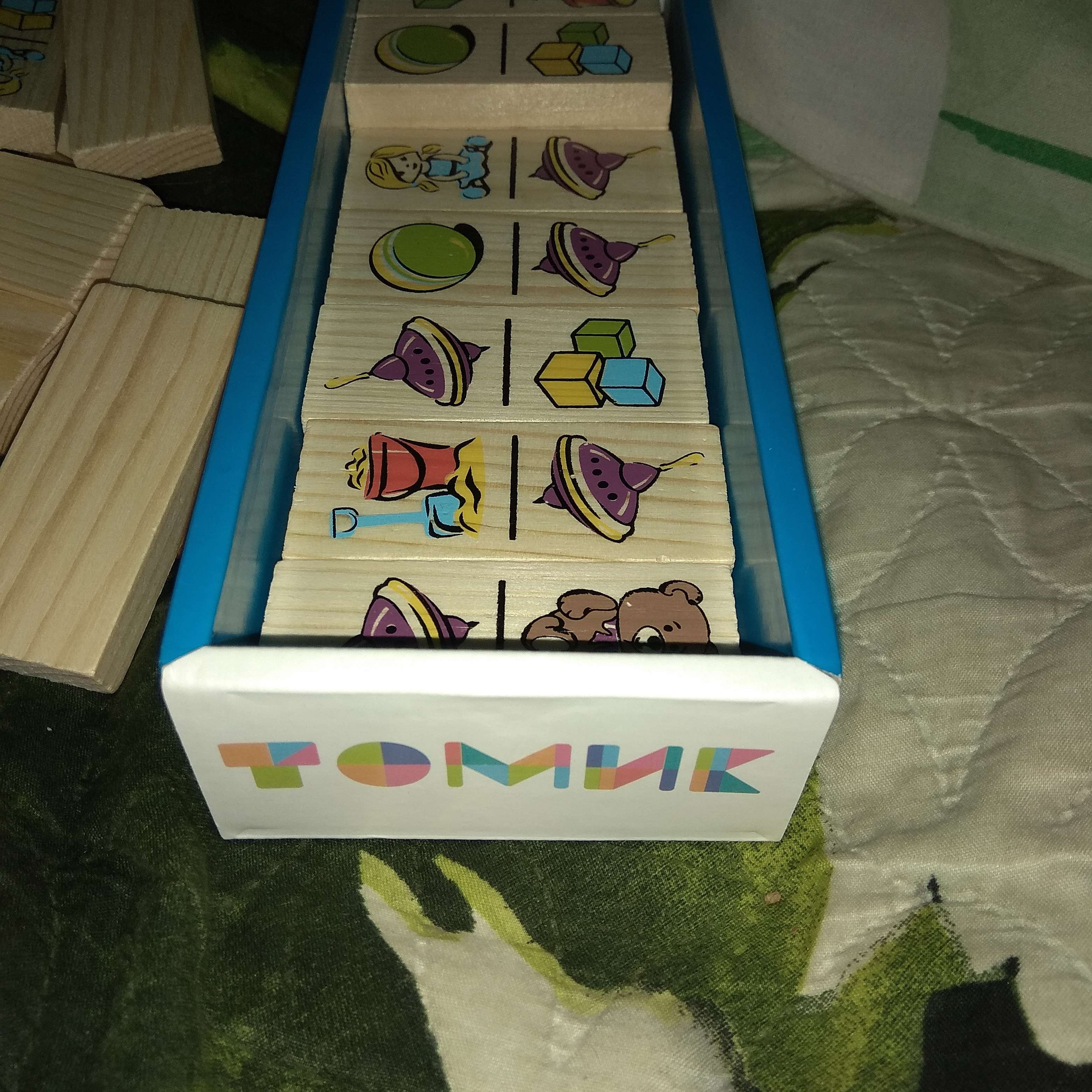 Фотография покупателя товара Домино «Игрушки», плашка: 7 × 3 см