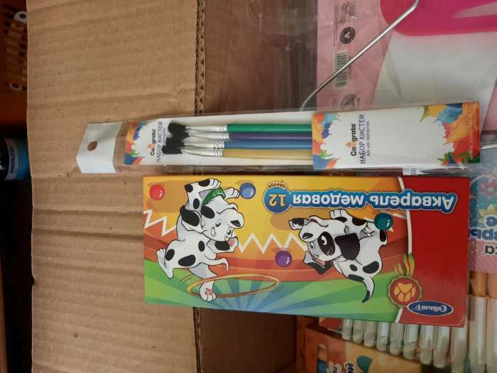 Фотография покупателя товара Набор кистей нейлон, 4 штуки, плоские, с пластиковыми, цветными ручками - Фото 1