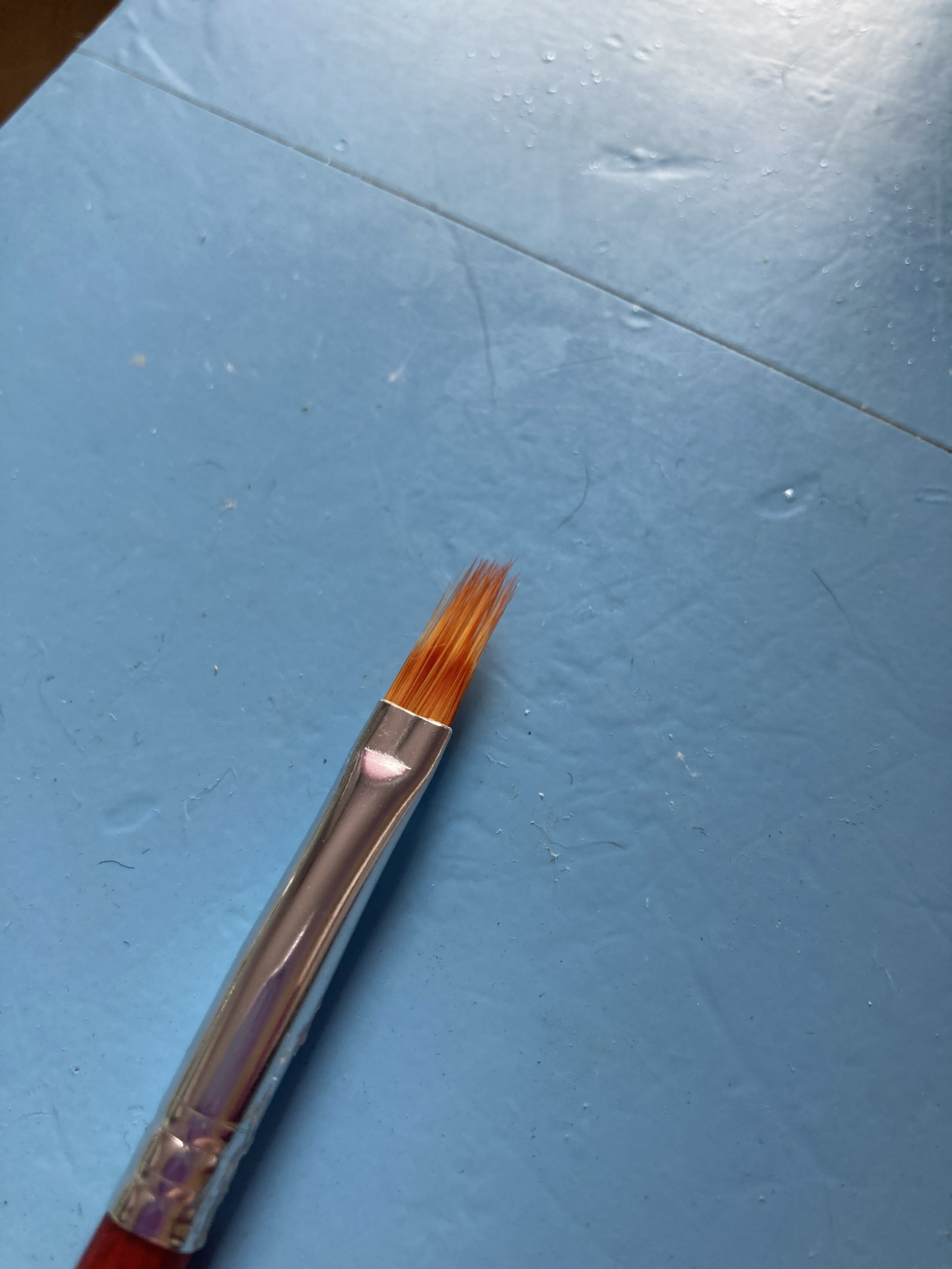 Фотография покупателя товара Кисть для дизайна ногтей «Омбре», 19 см, d - 5 × 12 мм, цвет коричневый - Фото 9