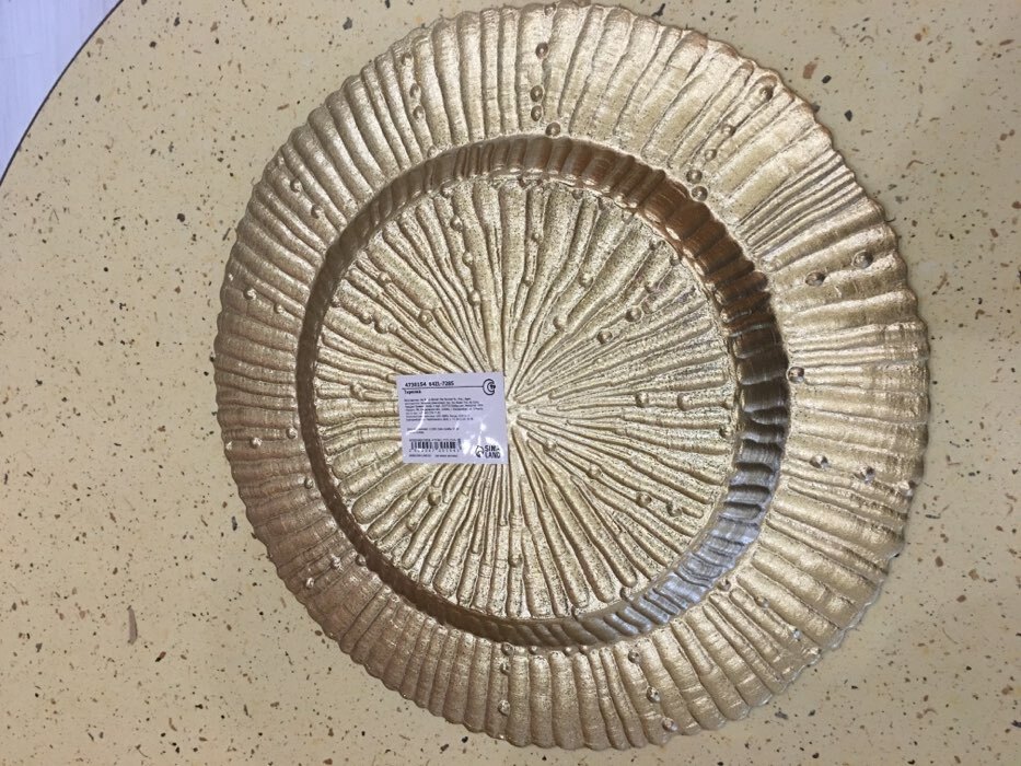 Фотография покупателя товара Тарелка - блюдо подстановочное «Чарм», d=33 см, цвет золотой - Фото 5