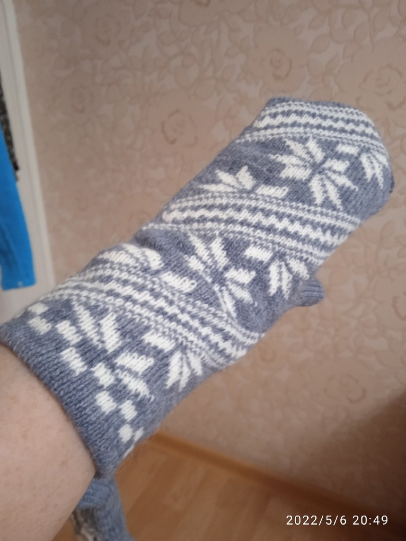 Фотография покупателя товара Варежки женские, цвет серый, размер 18 - Фото 1