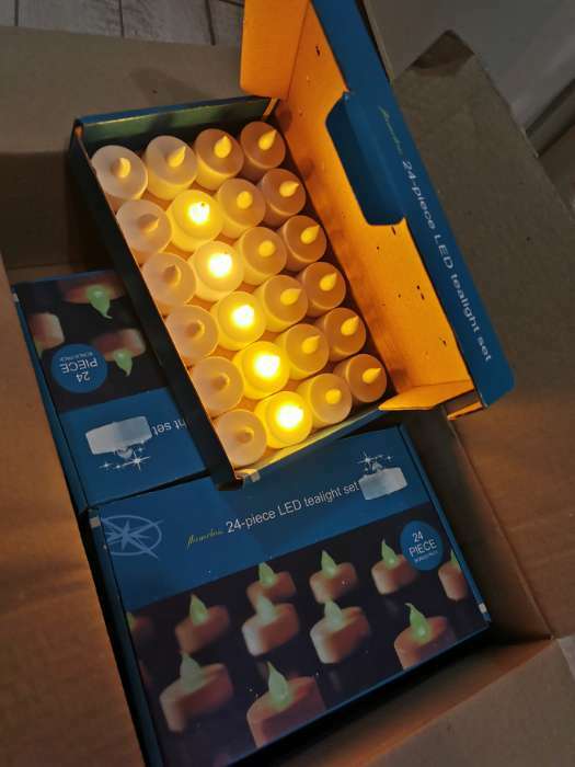 Фотография покупателя товара Ночник "Свеча", LED, RGB, h=4 см (батарейки в комплекте) - Фото 7