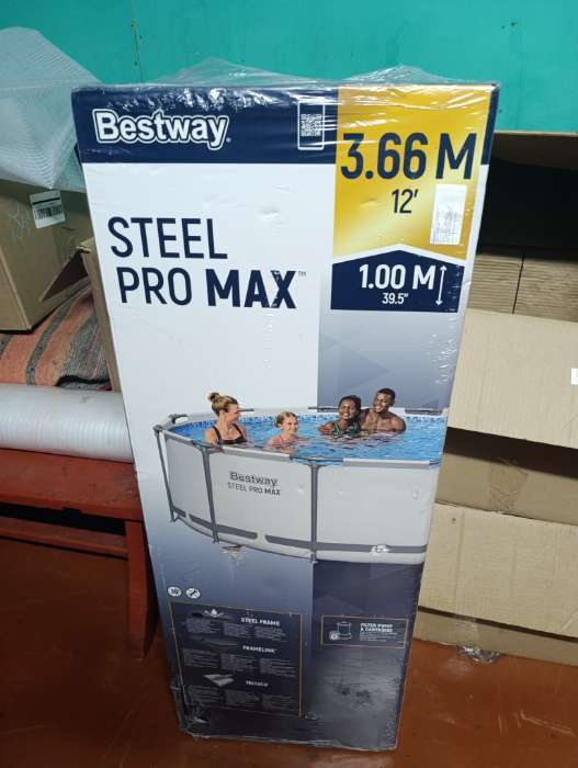 Фотография покупателя товара Бассейн каркасный Steel Pro MAX, 366×100 см, фильтр-насос, круглый, 56260 Bestway - Фото 1