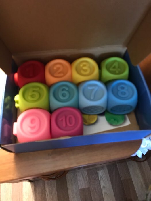 Фотография покупателя товара Развивающий набор «Кубики-пазлы», мягкая резина, сортер - Фото 1