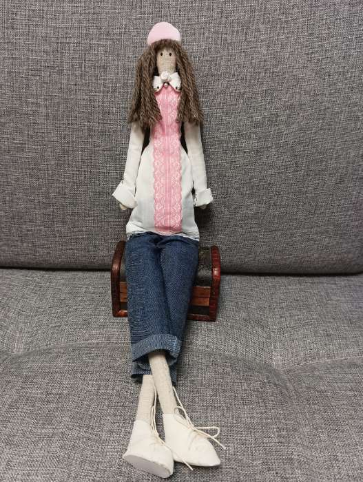 Фотография покупателя товара Интерьерная кукла «Бритни», набор для шитья, 18.9 × 22.5 × 2.5 см - Фото 9
