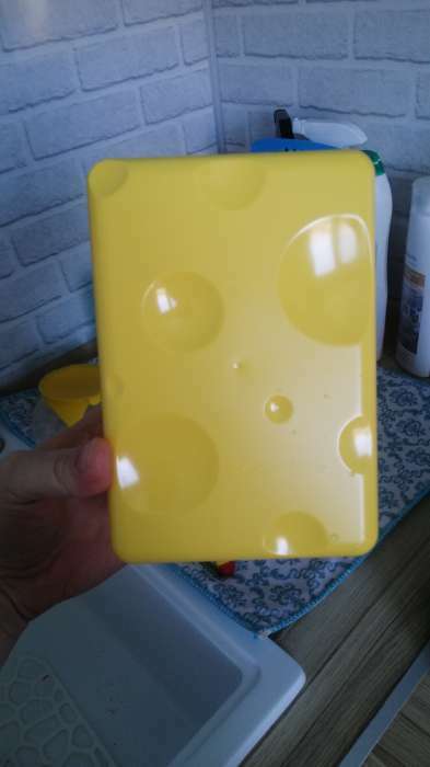 Фотография покупателя товара Контейнер для сыра, 16×11×7 см, цвет жёлтый - Фото 6