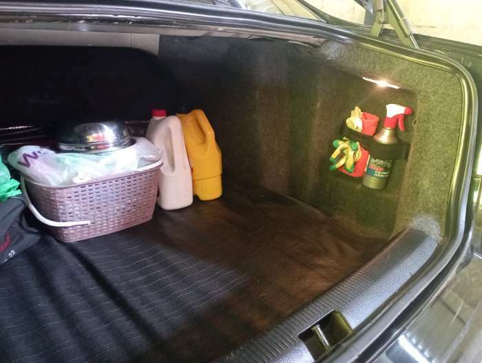 Фотография покупателя товара Коврик багажника универсальный, ПВХ, средний 117х82 см, чёрный - Фото 2