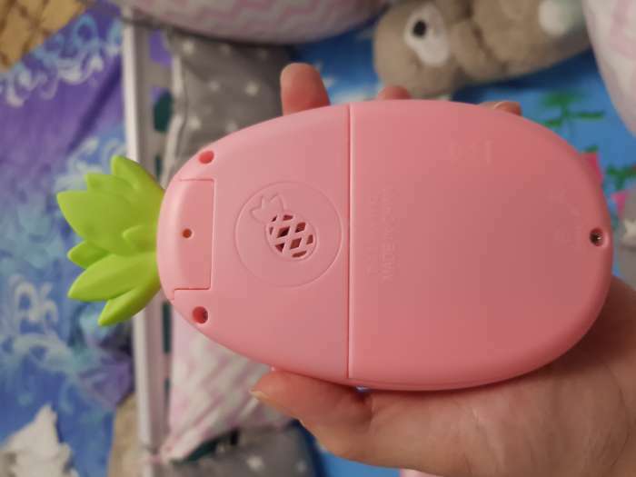Фотография покупателя товара Музыкальный телефон «Ананасик», свет, звук, цвет розовый, в пакете - Фото 1
