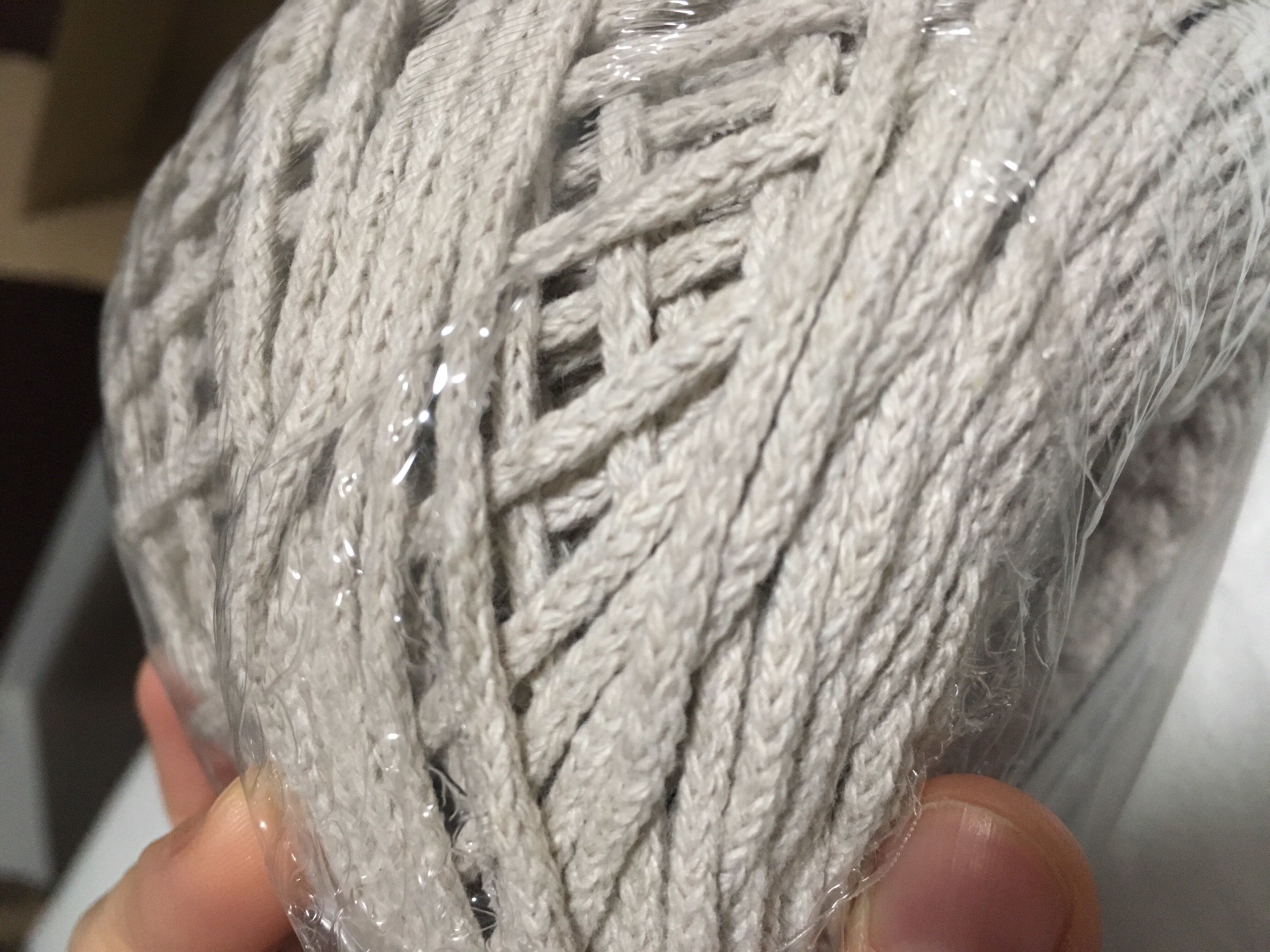 Фотография покупателя товара Шнур для вязания без сердечника 100% хлопок, ширина 3мм 100м/200гр (2108 т. Джинс) - Фото 26