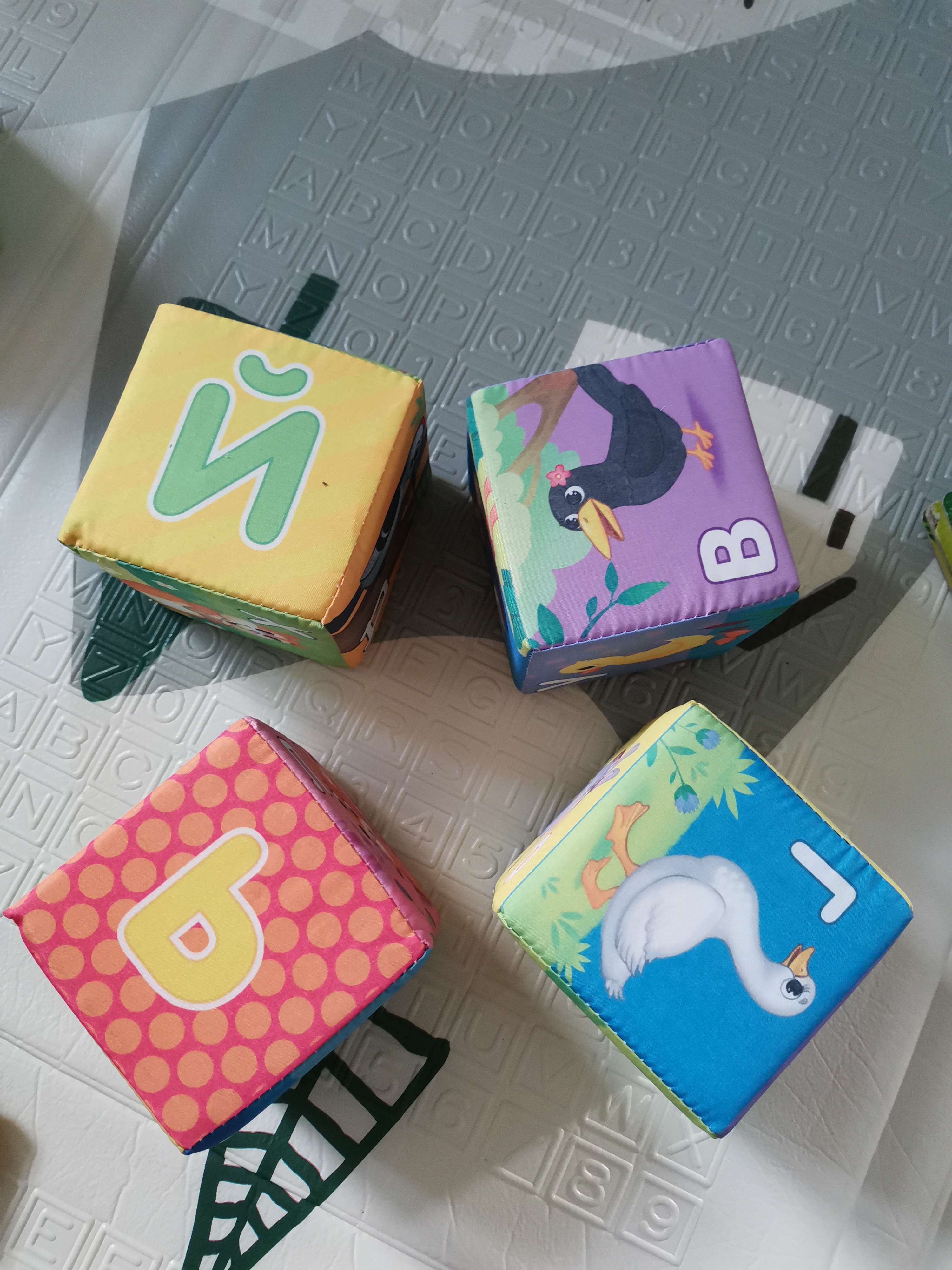 Фотография покупателя товара Игрушка мягконабивная, кубики «Алфавит», 8 × 8 см, 6 шт. - Фото 5