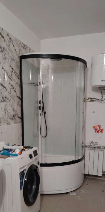 Фотография покупателя товара Душевая кабина Domani-Spa Simple 99 high, поддон 45 см, белые стенки, 90×90 см - Фото 1