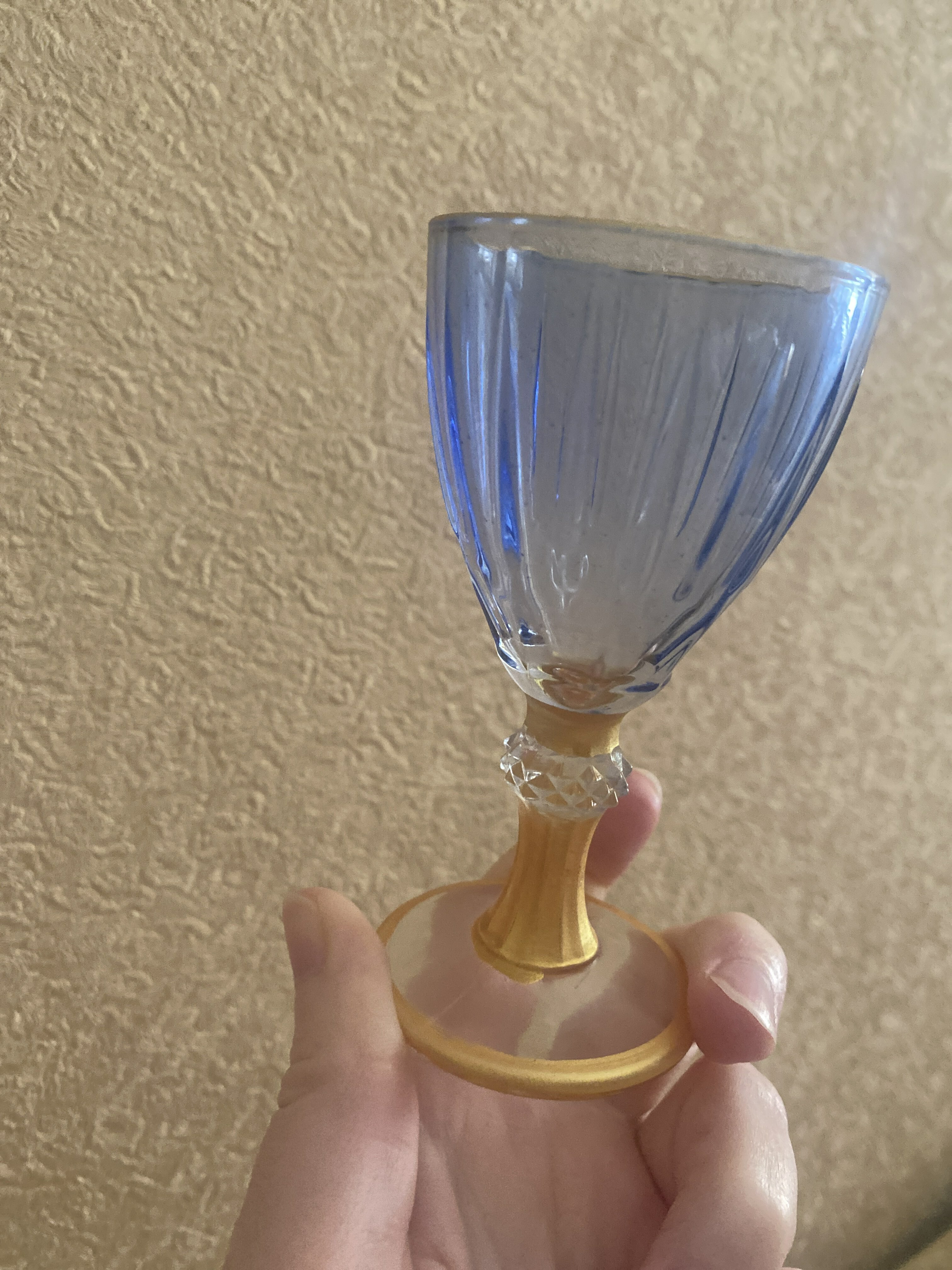 Фотография покупателя товара Рюмка стеклянная «Триумф», 50 мл, 5,3×10,4 см, цвет синий - Фото 2