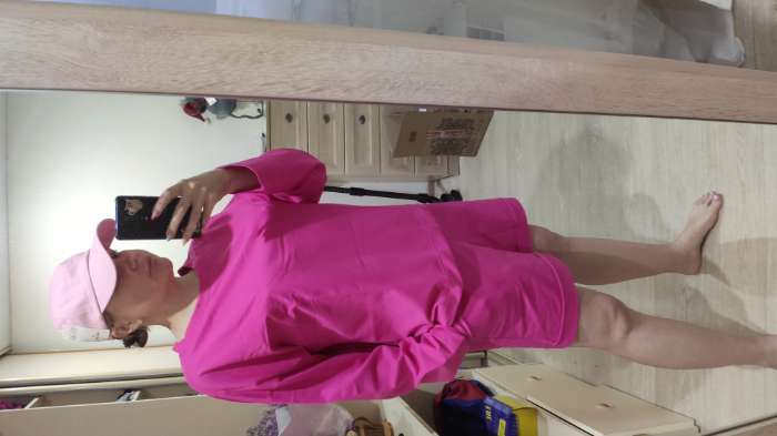 Фотография покупателя товара Костюм женский (толстовка и шорты) MIST, р. 44-46, розовый