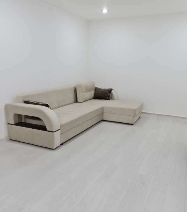 Фотография покупателя товара Угловой диван «Элита 3», угол правый, пантограф, велюр, цвет селфи 01, подушки селфи 03