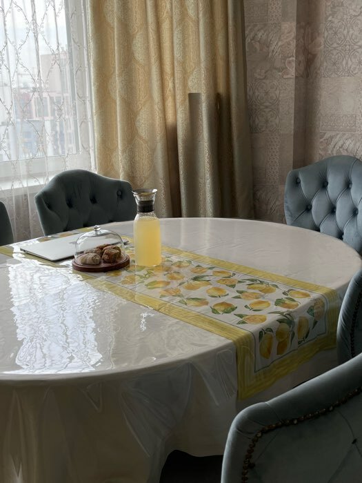 Фотография покупателя товара Дорожка на стол "Лимоны" 40х146 см, 100% хлопок, саржа 190 гр/м2 - Фото 3