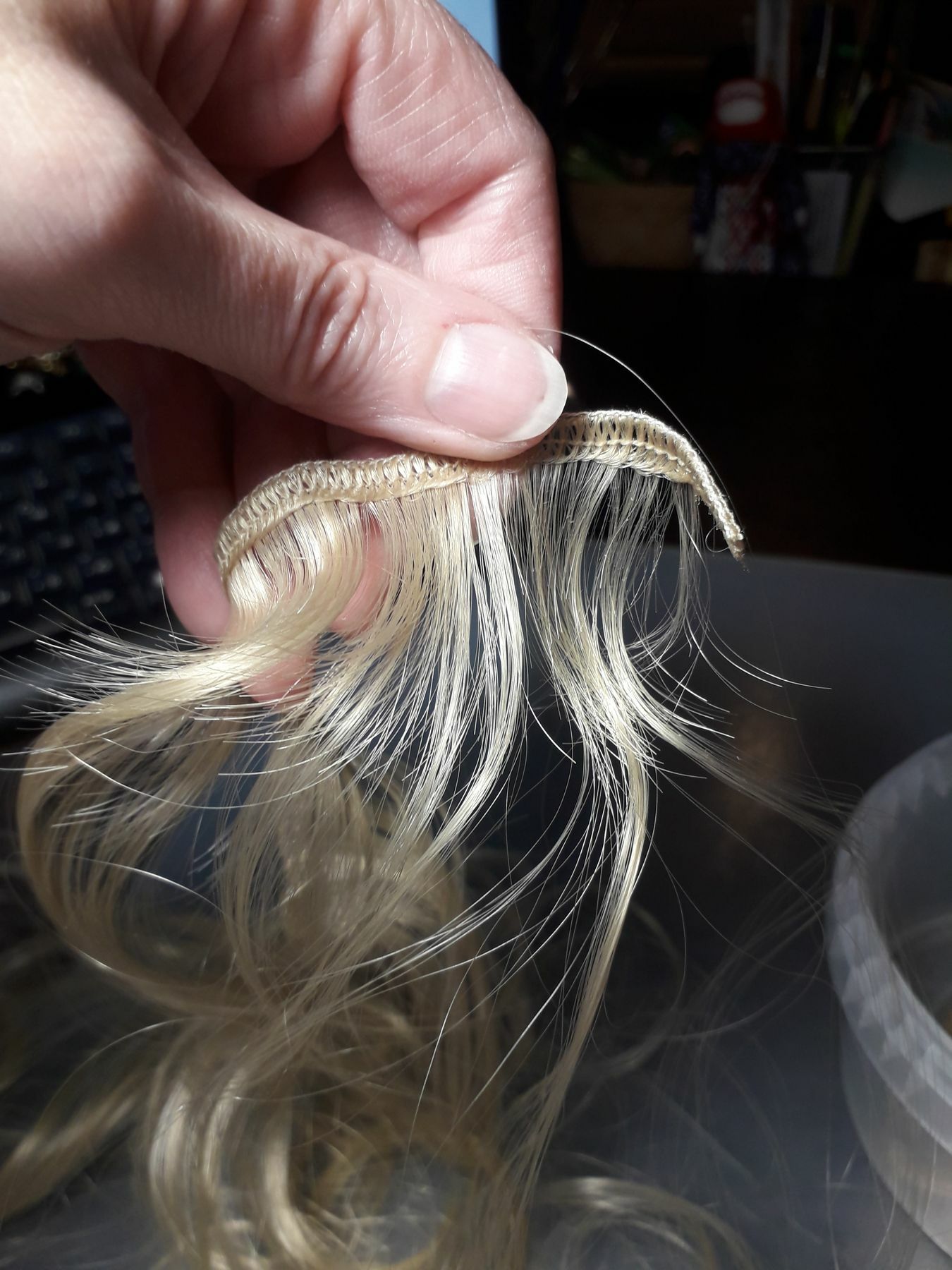 Фотография покупателя товара Волосы - тресс для кукол «Кудри» длина волос: 40 см, ширина: 50 см, №15 - Фото 2