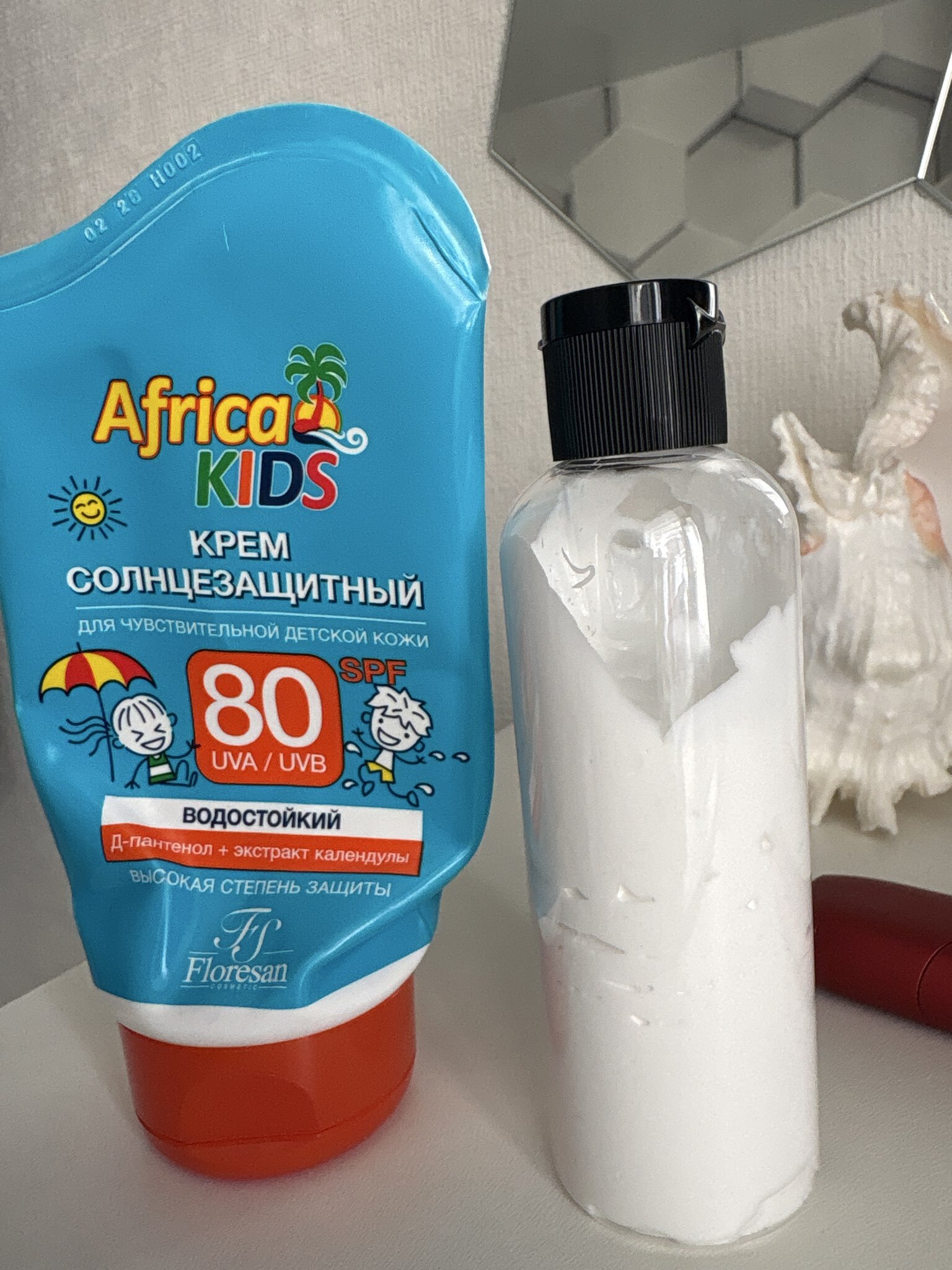 Фотография покупателя товара Солнцезащитный крем детский Africa Kids SPF 80, 100 мл - Фото 1