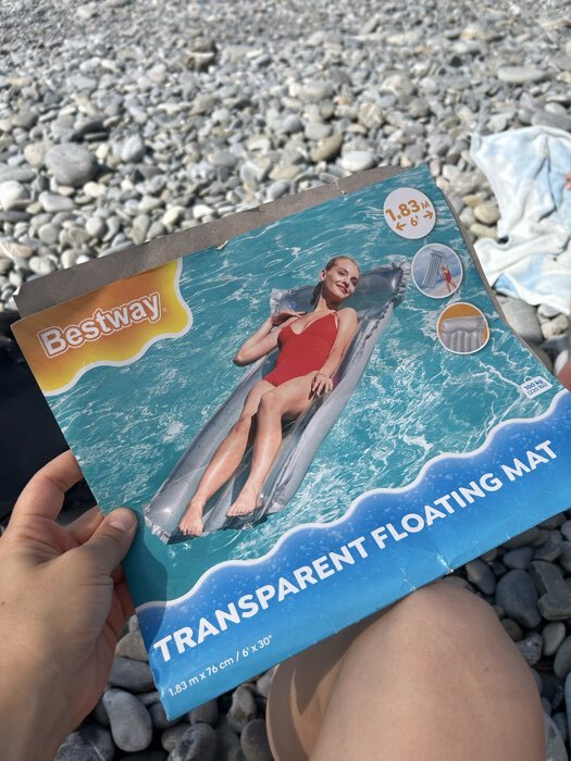 Фотография покупателя товара Матрас для плавания Bestway, надувной, 183×76 см, МИКС, 44013 - Фото 4