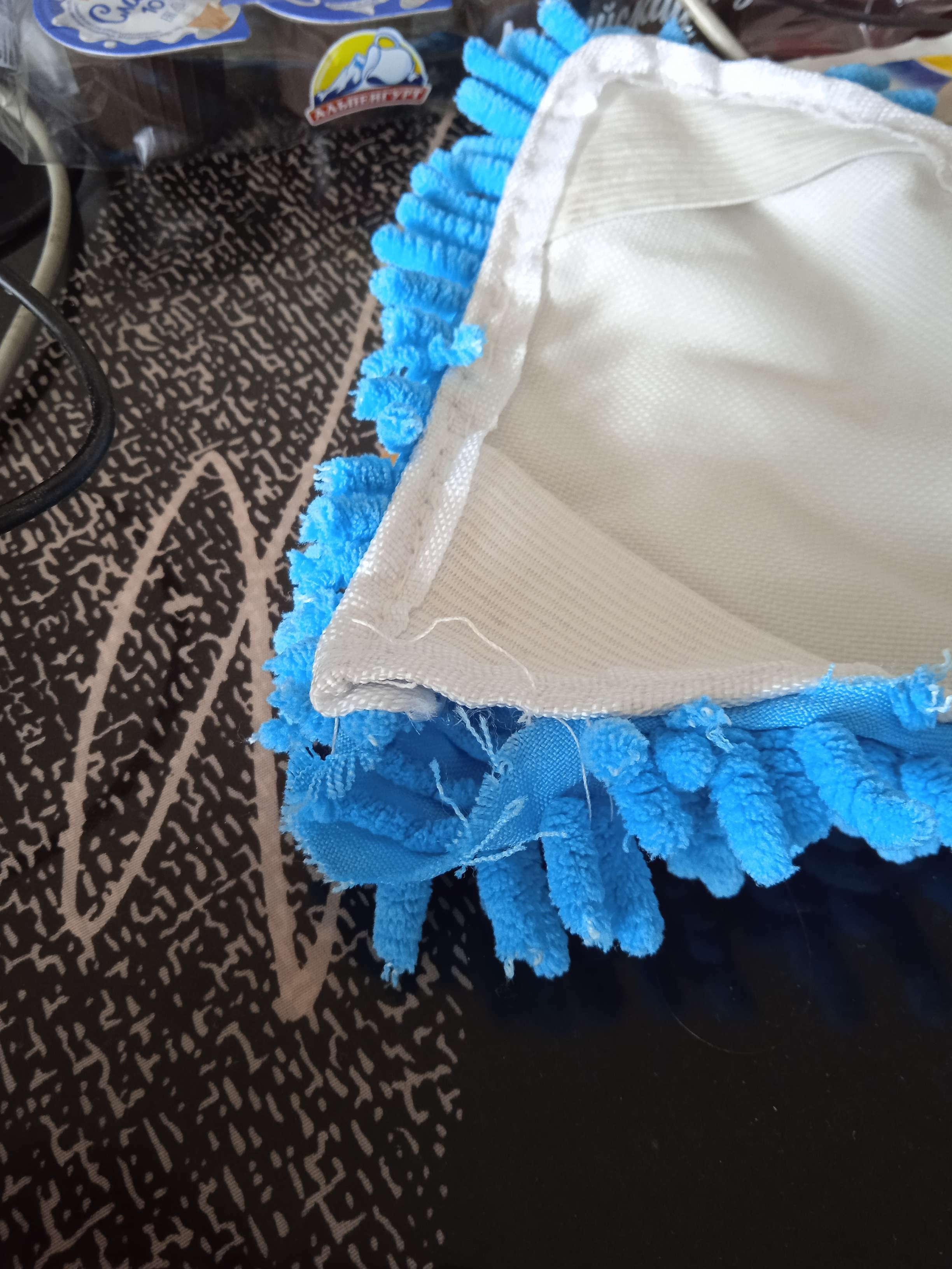 Фотография покупателя товара Насадка для окномойки арт 3092740 Доляна, микрофибра букля, 14×17 см, цвет синий