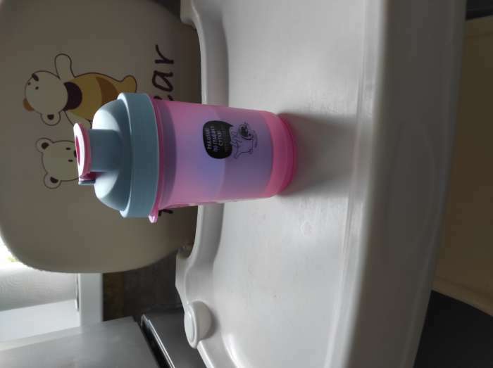 Фотография покупателя товара Шейкер спортивный «Работаю по графику», розово-голубой, с чашей под протеин, 500 мл - Фото 2