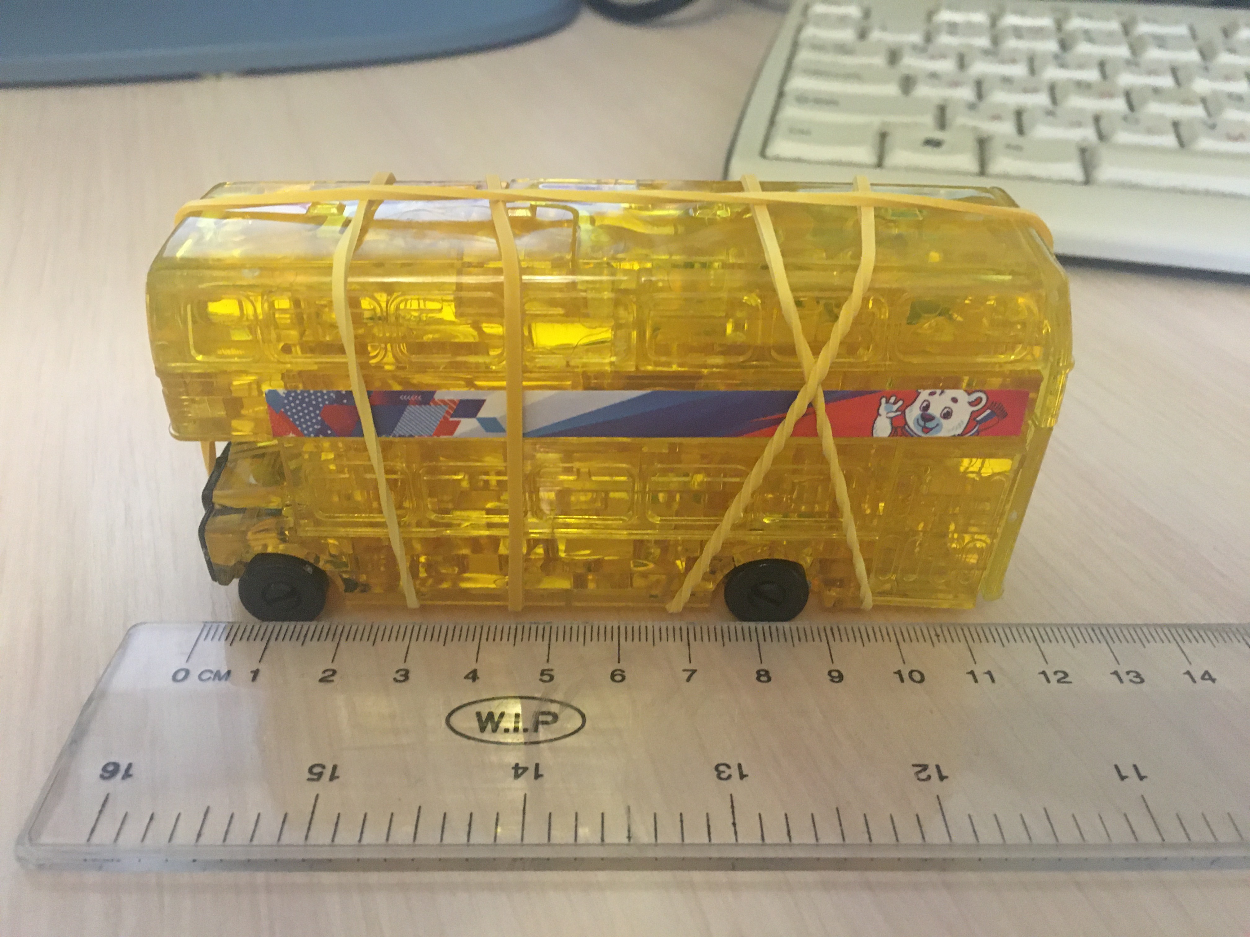 Фотография покупателя товара 3D пазл «Лондонский автобус», кристаллический, 54 детали, цвета МИКС - Фото 3