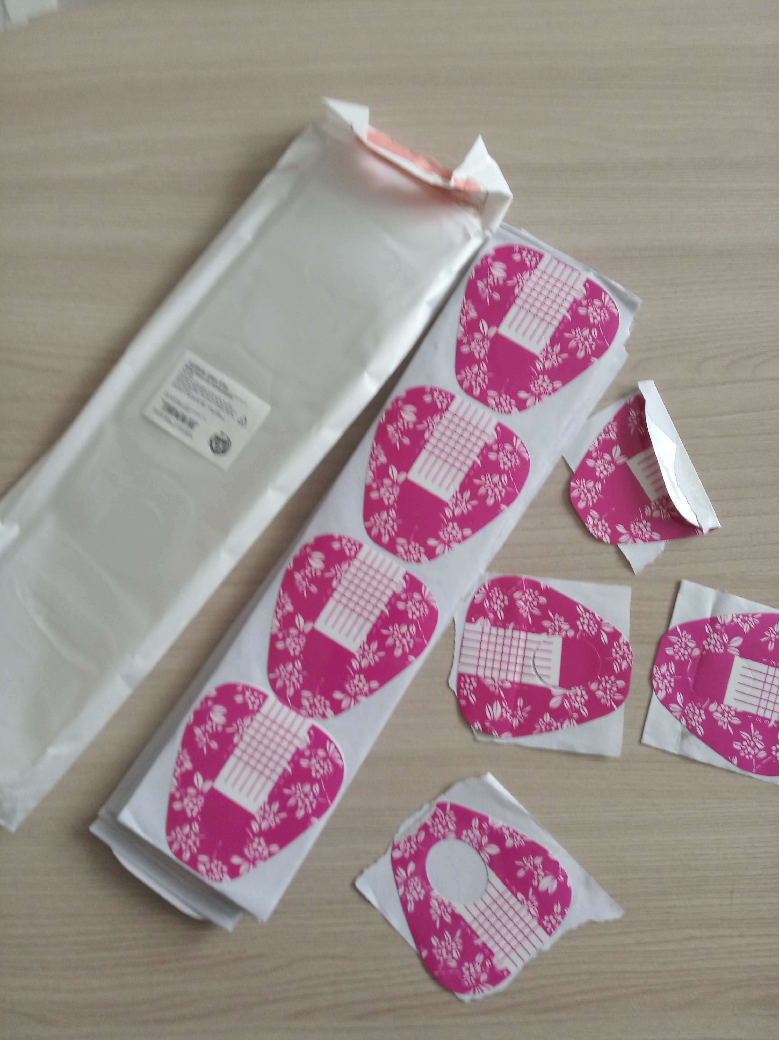 Фотография покупателя товара Формы для наращивания ногтей широкие, 100 шт, цвет розовый - Фото 2