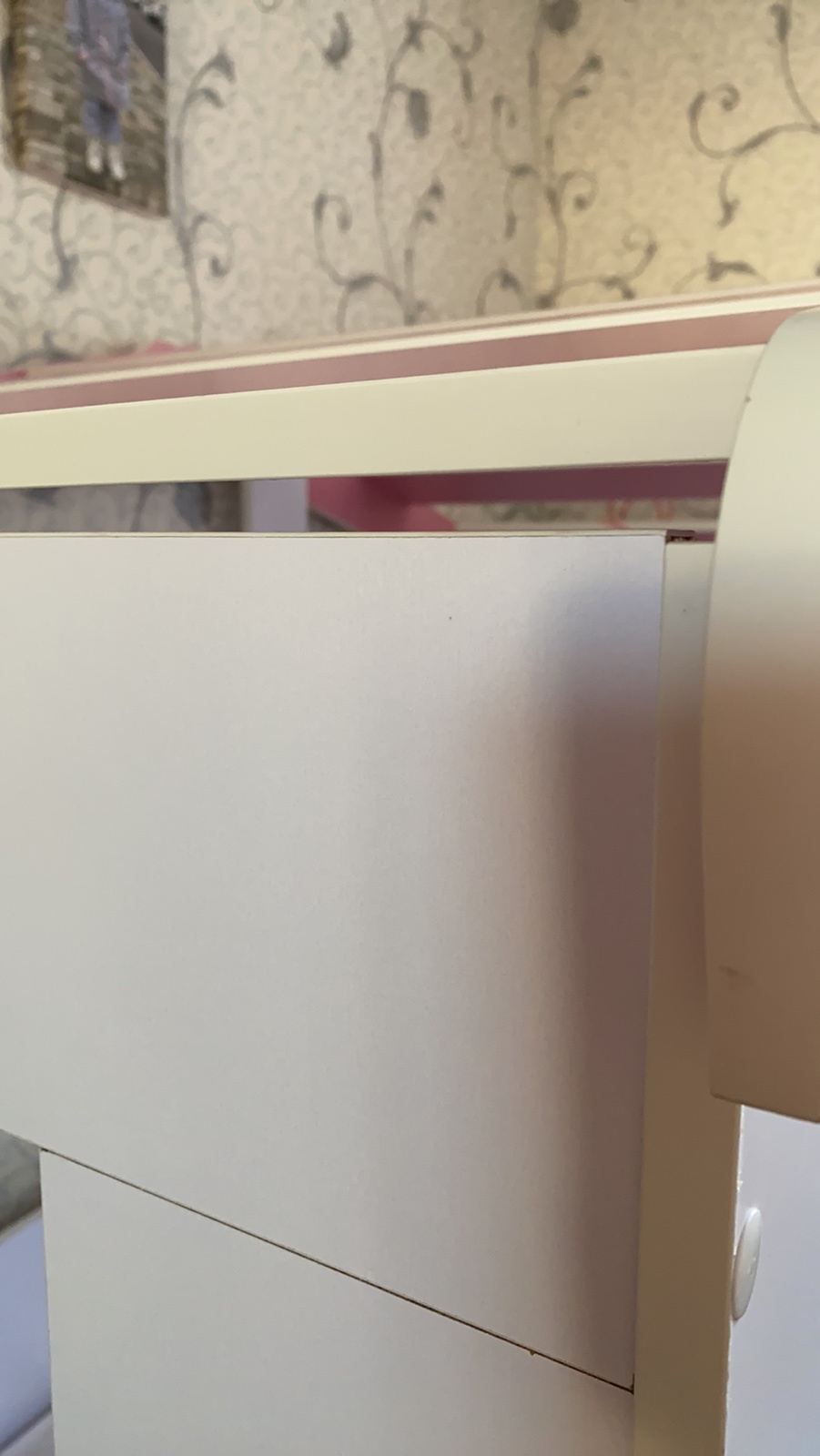 Фотография покупателя товара Детская кровать-чердак «Астра домик», без ящика, цвет белый / розовый - Фото 2