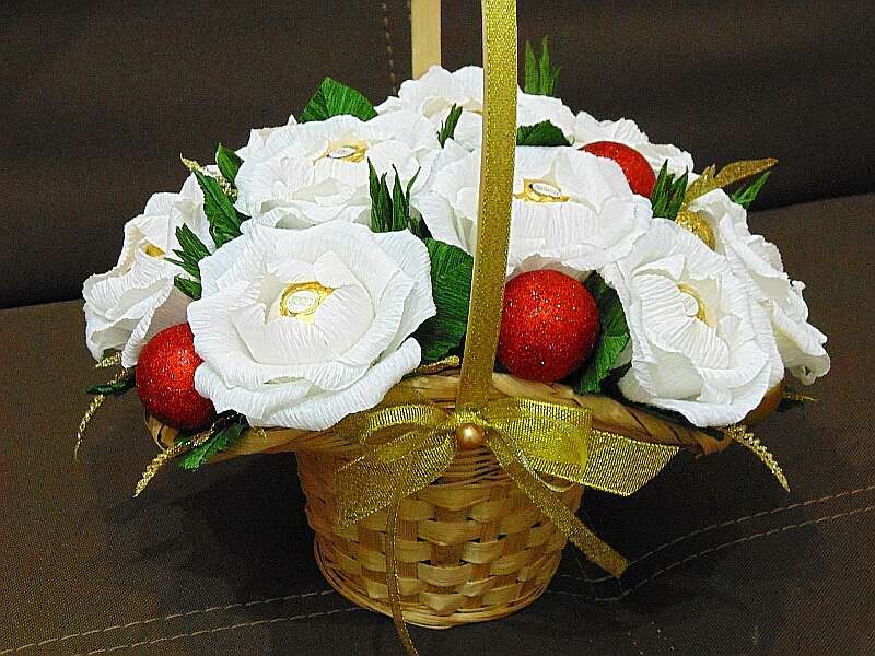 Фотография покупателя товара Корзина плетёная, бамбук, натуральный цвет, (шляпка с изгибом)