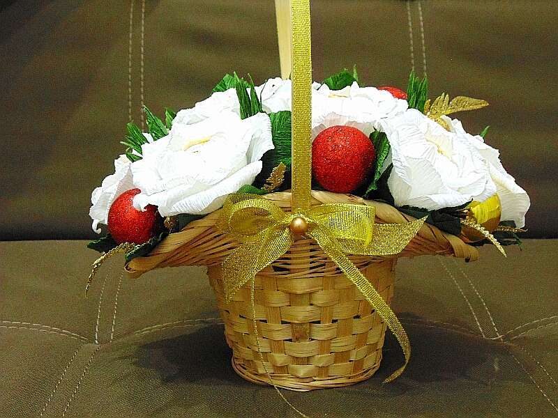 Фотография покупателя товара Корзина плетёная, бамбук, натуральный цвет, (шляпка с изгибом)